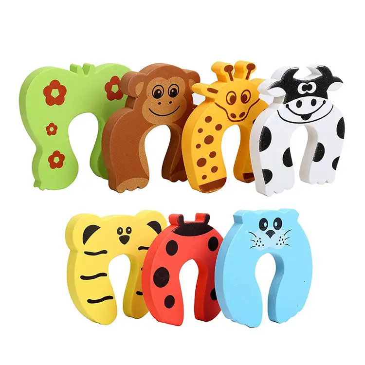 Everystep Child safety lock door Pinch Guard Cartoon Animal Door Stop Soft EVA Foam baby lock Finger Protector Child Safety Prev