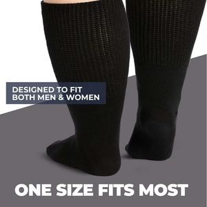 Chaussettes de neuropathie 100% chaussettes diabétiques ultra-douces sans couture avec chaussettes d'hôpital de circulation sanguine confortables non contraignantes - Product Image 6