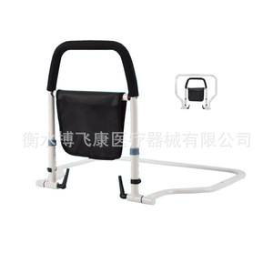 Stainless Steel Bedside Handrail With <b>Storage</b> Pouch For Elderly And Disabled Assistance - Product Image 4