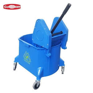 Thương mại janitorial làm sạch giỏ hàng xe đẩy với 4-bánh xe Heavy Duty lau xô và vắt 300 LB Công suất - Product Image 2