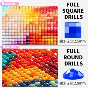 S-001 200 pièces Perles de mosaïque en résine acrylique rondes et carrées, couleurs <span class=keywords><strong>DMC</strong></span> 447, accessoire pour peinture <span class=keywords><strong>diamant</strong></span> - Product Image 2
