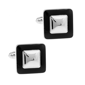 Bán Buôn Bạc Xanh Đen Đỏ Quảng Trường Cuff Liên Kết Tùy Chỉnh Mens Chính Thức Ăn Mặc Kinh Doanh Phù Hợp Với Áo Cưới Tuxedo Hợp Thời Trang Khuy Măng Sét - Product Image 3