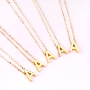 <span class=keywords><strong>Collana</strong></span> con Catena in Acciaio Inossidabile <span class=keywords><strong>Personalizzabile</strong></span>, Gioielli con Lettere del <span class=keywords><strong>Nome</strong></span>, Placcato Oro 18k, <span class=keywords><strong>Collana</strong></span> Minimalista con Ciondolo A-Z - Product Image 3