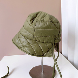 Chapeau de pêcheur d'hiver en coton à pinces pour femmes, <span class=keywords><strong>dos</strong></span> ouvert, mode froide. - Product Image 1