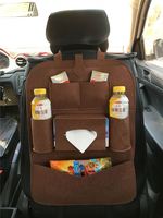 Organizador de Asiento de Coche Unisex de Fieltro No Tejido Lavable con Bolsa de Viaje Colgante - Color Personalizable 55x40cm Patrón Sólido