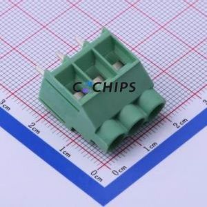 DB910-6.35-3P-GN-P Screw Terminal Block Through hole Component (THT),P=6.35mm Connector 1x3P 6.35mm Green Through Hole - Product Image 1