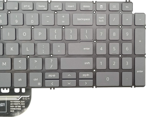 Teclado de Repuesto para Portátil <span class=keywords><strong>Dell</strong></span> <span class=keywords><strong>Inspiron</strong></span> 15 3501 3502 3505 5501 <span class=keywords><strong>5502</strong></span> 5508 5584, Marco Negro con Retroiluminación, Diseño Estadounidense - Product Image 2