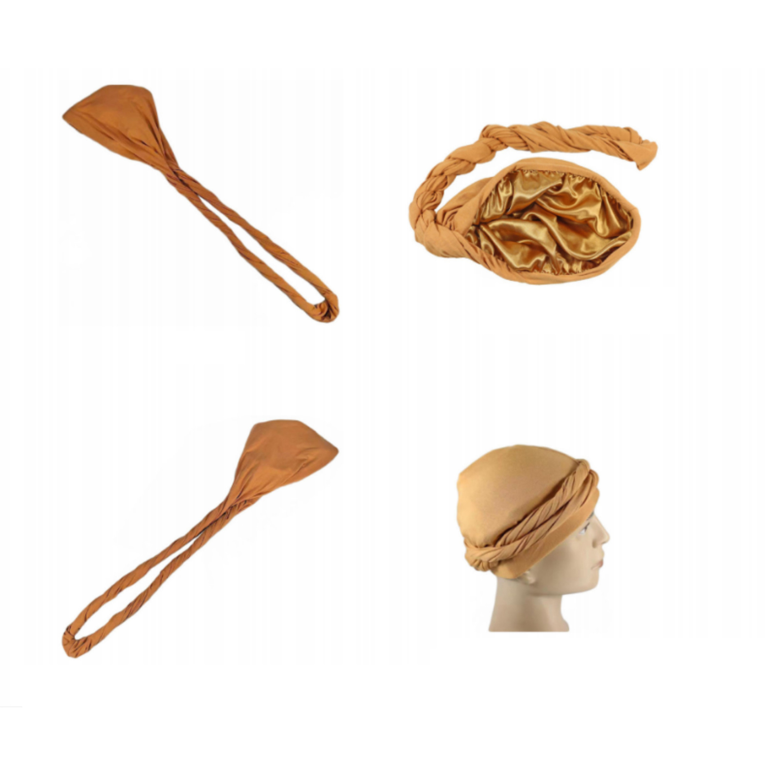 Turbante Uomo Halo Head Wraps In Raso - Morbido E Regolabile Con Cinghia Intrecciata - Copricapo Elastico Per Fitness, Sport, Casual - 4