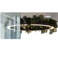 Lustre LED circulaire moderne en alliage d'aluminium, luminaire suspendu pour bureau, hall commercial, lampe suspendue minimaliste Halo