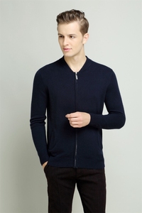 OEM <span class=keywords><strong>Cardigan</strong></span> en cachemire à col de baseball avec fermeture éclair complète personnalisé pour hommes <span class=keywords><strong>Cardigan</strong></span> en cachemire mélangé de <span class=keywords><strong>laine</strong></span> pour hommes - Product Image 6