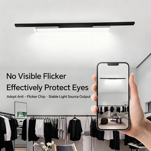 Sistema de iluminación de riel de luz de pista lineal ajustable asimétrico 2 líneas 600*50mm 220V brazo oscilante difusor de aire lineal Luz de pista - Product Image 4