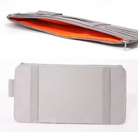 Organisateur de pare-soleil de voiture en cuir PU, pochette de rangement intérieure pour voiture avec