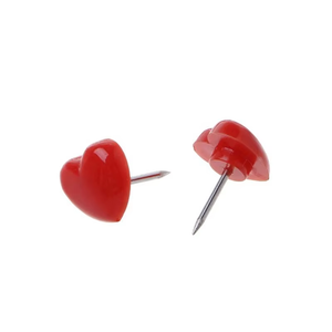 100PCS Hochwertige Näh dekoration Sicherheit Kunststoff Roter herzförmiger Kopfs tift - Product Image 3