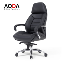 Chaise de direction ergonomique AODA Furniture, dossier haut, en cuir, chaise de bureau robuste, Sillas De Cuero Sillas Gerenciales