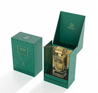 Boîtes personnalisées Boîtes en carton magnétiques Boîtes en papier de parfum vides noires pour bouteille en verre cosmétique