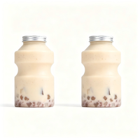 Bouteille en plastique PET jetable de 500 ml avec bouchon à vis pour thé au lait, jus, café froid - Écologique et personnalisable avec logo