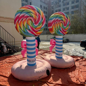 Escultura Inflable de Caramelo en Forma de Piruleta Colorida para la Inauguración de una Tienda de Dulces, Decoración para Eventos con Temática Dulce - Product Image 2
