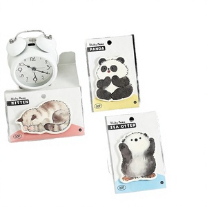 Ensemble de notes autocollantes avec animaux mignons, Panda, chaton, loutre de mer, blocs-notes auto-adhésifs, papier à notes pour étudiants, planificateur, usage au bureau, 30 pièces - Product Image 3
