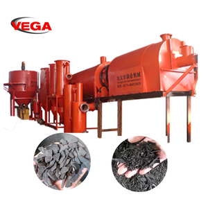 Four rotatif à charbon de bois de biomasse en cosses de noix de coco fonctionnant en continu 24 heures four de carbonisation de poudre de biochar - Product Image 2