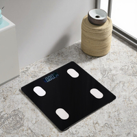 Báscula Digital Portátil con Tecnología de Sensor de Medición de Grasa Corporal, Capacidad de 180 kg, para Uso en el Hogar, Cocina y Baño