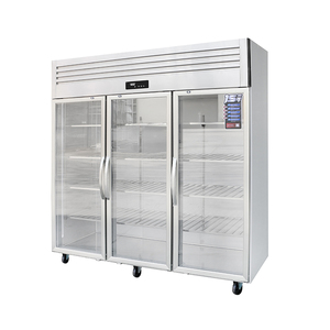 Congélateur vertical commercial à 3 portes en acier inoxydable avec tuyaux en cuivre, congélateur à refroidissement rapide pour restaurant et cuisine - Product Image 3