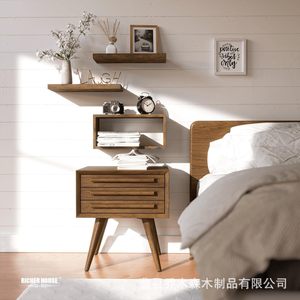 Solid Wood <b>Wall</b> <b>Mounted</b> Storage Rack 3 Tier Retro Wooden <b>Shelf</b> For Living Room Bedroom Bathroom Decorative Organizer - Product Image 2