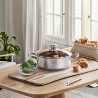 Happycooking Quirurg Set Peralatan Dapur Stainless Steel Harga Terbaik Panci Logam Baterai Panci untuk Memasak di Rumah