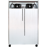 Réfrigérateur commercial à quatre portes réfrigérateur de cuisine en acier inoxydable congélateur à double température vertical
