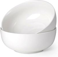 7,5 inch serveerschalen, 45 oz grote keramische soepkommen, witte kommen voor salade, ontbijtgranen, pasta, noedels, pho, ramen, fruit