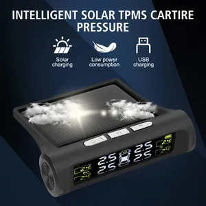 <span class=keywords><strong>Sensor</strong></span> <span class=keywords><strong>TPMS</strong></span> para coche, sistema de control de presión de neumáticos, sistema de alarma de seguridad de presión de neumáticos de rueda automática, pantalla LCD Digital de batería - Product Image 5