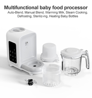 Robot culinaire multifonctionnel à écran tactile électrique avec affichage numérique, mixeur vapeur et cuiseur vapeur pour bébé