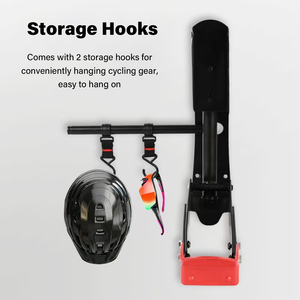 Ajustable 180° °   Support <span class=keywords><strong>mural</strong></span> rotatif pour <span class=keywords><strong>vélo</strong></span>, support télescopique pour le rangement des vélos, support d'intérieur pour économiser de l'espace avec crochets - Product Image 2