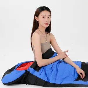 Hot Sell light Cotton Down cheap human shape camping sleeping bag outdoor camping hiking new U150 U250 U350