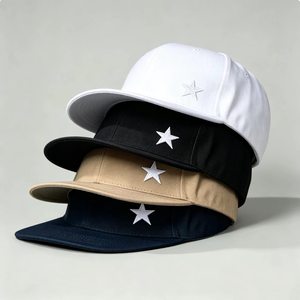 Factory OEM <b>Navy</b> Cotton Baseball Cap With White Star Embroidery Unisex Adjustable Custom Logo Sport Dad <b>Hat</b> For Outdoor Golf - Product Image 5