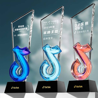 Trophée en métal et cristal personnalisé pour les récompenses annuelles, les employés exceptionnels, les équipes, les champions de ventes, les compétitions
