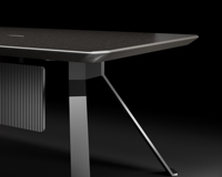 Bureau de direction à motif marbré, table élégante et minimaliste pour PDG avec un design unique pour les jeunes dirigeants