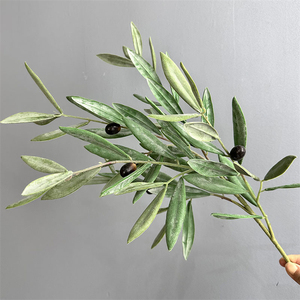 Nouvelle branche d'<span class=keywords><strong>olivier</strong></span> artificielle au toucher réel branche d'<span class=keywords><strong>olivier</strong></span> <span class=keywords><strong>en</strong></span> Latex givré branche de feuille d'<span class=keywords><strong>olivier</strong></span> petite <span class=keywords><strong>tige</strong></span> pour décor de chambre de restaurant d'hôtel vert - Product Image 5