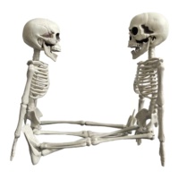 Mini squelette suspendu pour décoration d'Halloween, 30 cm, en plastique, flexible, pour fête, maison hantée