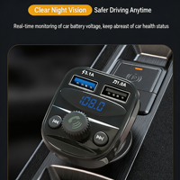 Chargeur de voiture double USB X10 de haute qualité 3.1A avec transmetteur FM Bluetooth 5.0 et appels mains libres, adaptateur de charge rapide PD pour téléphone de voiture