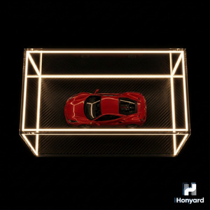 Vetrina Espositiva Personalizzata Ecologica Rimovibile in Acrilico con LED, Antipolvere, per <span class=keywords><strong>Modellini</strong></span> Auto da Collezione <span class=keywords><strong>Scala</strong></span> <span class=keywords><strong>1</strong></span>:18 <span class=keywords><strong>1</strong></span>:<span class=keywords><strong>24</strong></span> con Base - Product Image 2