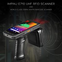 Escáner RFID Inalámbrico Portátil Chainway C72 y Lector de Códigos de Barras (Impinj E710/ZEbra SE4710) - 2D/1D/QR, Garantía de 10 Años, Negro/Gris