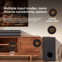 Barre de son pour téléviseur 5.1 avec 2 haut-parleurs en ABS, système stéréo surround pour cinéma maison, salon et ordinateur