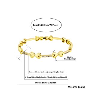 European American Unisex 2MM Tennis Chain Copper Zircon Inlay Box Clasp Summer Trendy Heart-Shaped <b>Anklet</b> Wholesale - Product Image 4