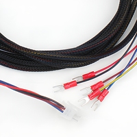 Kabel Harness Multi-Warna Kustom dengan Terminal Lepas Cepat Merah dan Terminal Spade untuk Pengkabelan Sinyal Daya Peralatan Mekanik