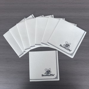 Serviettes de cocktail Airlaid multi-tailles, blanches, jetables, avec impression de logo personnalisée pour bars, pubs et <span class=keywords><strong>HoReCa</strong></span> - Product Image 6