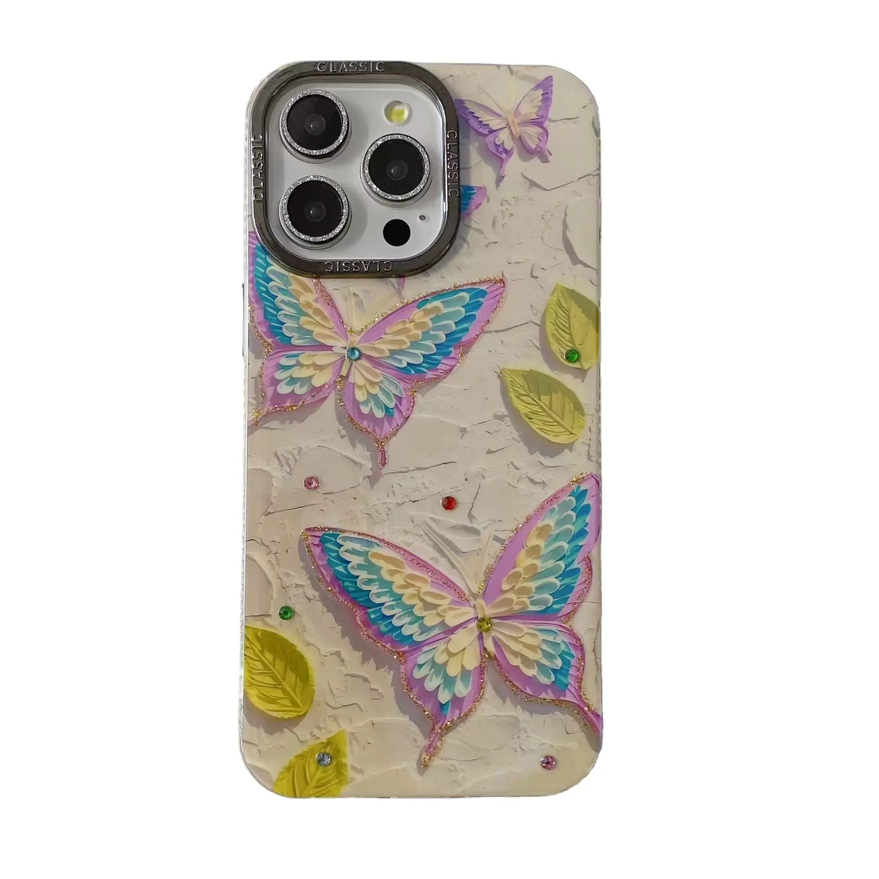 Accessori per cellulari per iPhone 15 Pro Max 14 13 12 11 Animal Floral Series simpatico coniglietto colorato custodia per telefono a farfalla