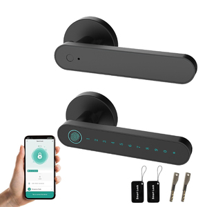 Poignée de porte intelligente sans clé avec empreinte digitale, serrure électronique à clavier, serrure de porte à mot de passe TTlock, ensemble de poignées de porte, norme américaine - Product Image 1