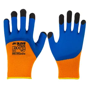 金湖现货暖冬安全工作中国工厂乳胶泡沫护手手套