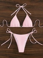 Traje de baño para mujer, pareo de chifón con estampado y cuello en V, para playa