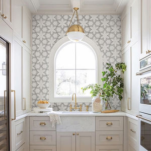 Carreaux <span class=keywords><strong>de</strong></span> pierre en céramique blanche moderne Mosaïque <span class=keywords><strong>de</strong></span> marbre au jet d'eau pour hôtel Salle <span class=keywords><strong>de</strong></span> bain <span class=keywords><strong>Parquet</strong></span> Villa Jolie fleur Carreaux <span class=keywords><strong>de</strong></span> mosaïque murale - Product Image 6